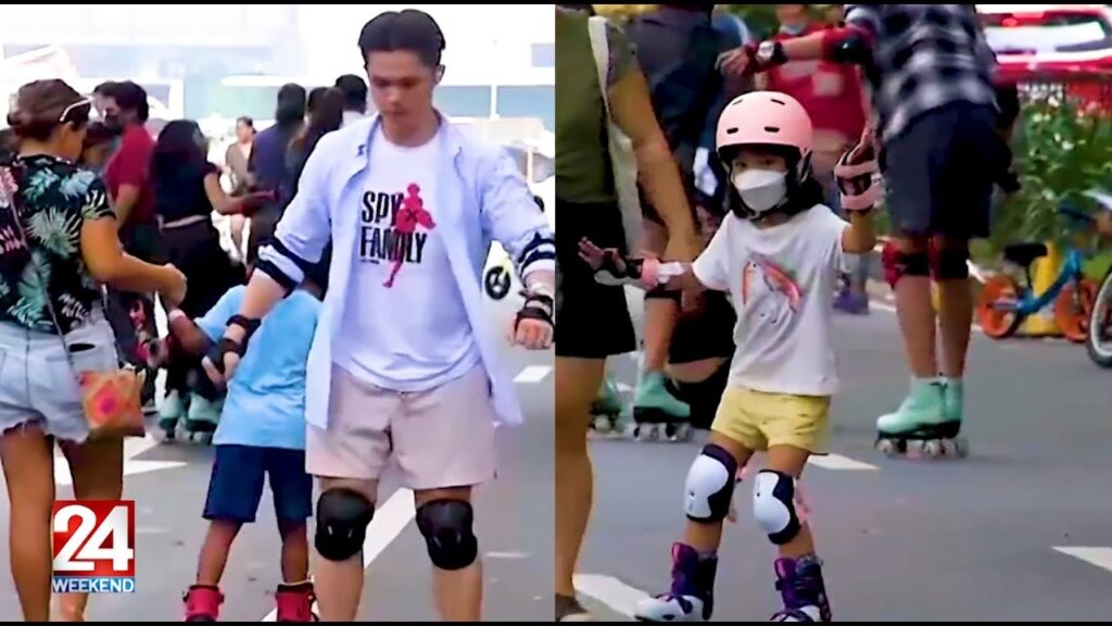 Roller skating sa Paseo de Roxas, Makati City, patok na outdoor activity tuwing… | 24 Oras Weekend