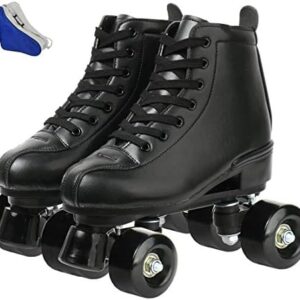 jessie High-Top Roller Skates for Men Women Outdoor and Indoor Roller Skates for Beginner Classic Four-Wheel Roller Skate with Shoes Bag