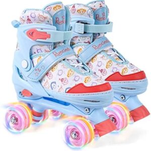 Runcinds Adjustable 4 Size Toddler Roller Skates for Girls, Kids Roller Skates for Beginners with Light up Wheels Indoor Outdoor