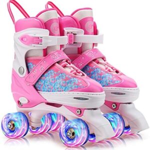 Gonex Roller Skates for Girls Kids Boys Women with Light up Wheels and Adjustable Sizes for Indoor Outdoor