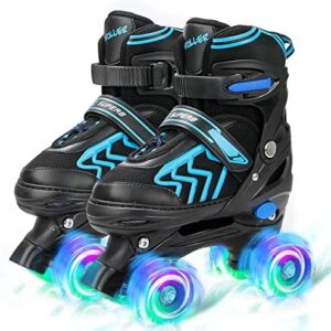 SZHZS Adjustable Toddler Kids Roller Skates with Light Up Wheels for Boys Girls Beginners for Indoor Outdoor Sports