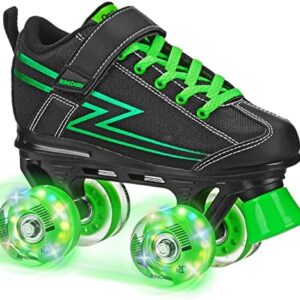 Roller Derby Blazer Boy's Lighted Wheel Roller Skate Black/Green