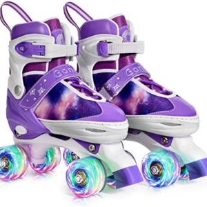 Gonex Roller Skates for Girls Kids Boys Women with Light up Wheels and Adjustable Sizes for Indoor Outdoor