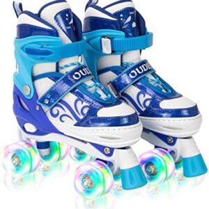 Roller Skates for Girls Boys,Kids Beginners Skate with Light up Wheels and Adjustable Sizes