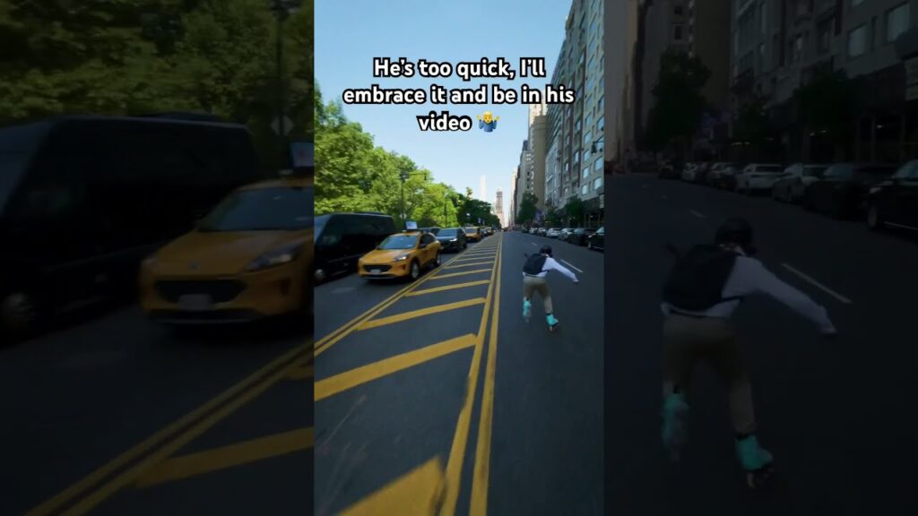 Getting chased by a stranger in NYC on rollerblades. @TerryB #terrybarentsen #skater #nyc