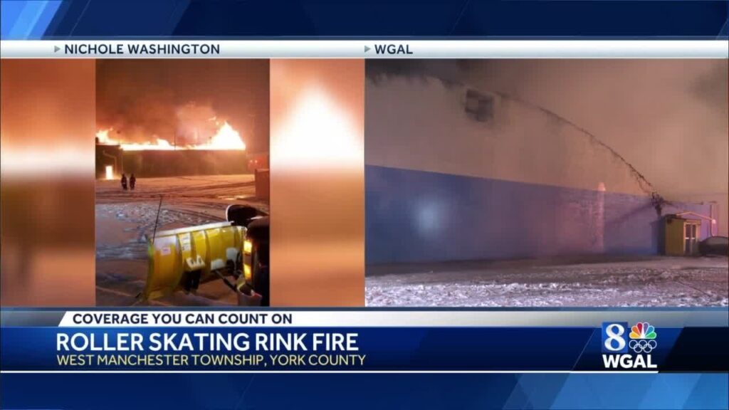Fire rips through central Pennsylvania roller skating rink