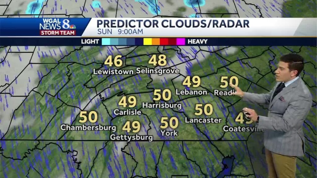 Drier and cool Sunday in store, stray shower or two still possible