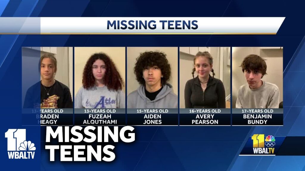 Police search for 5 missing teens last seen Saturday in Crofton