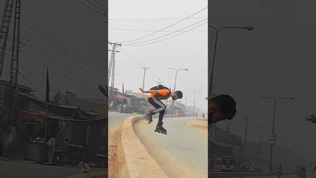 skating high jump 😱 #skating #freestyle #skatingvideos #inlineskating #viral #skater #girlskating