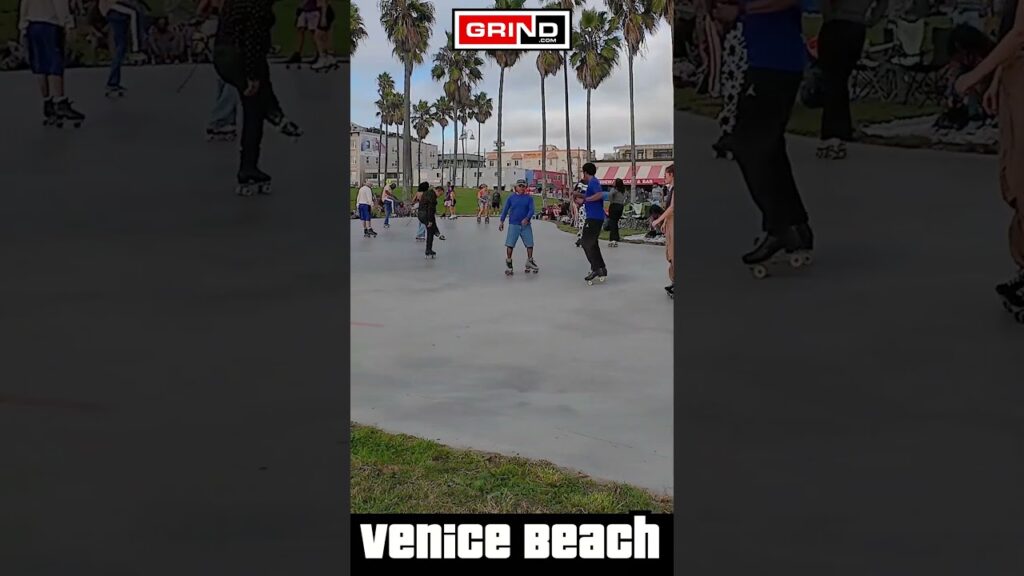 LOGIC AT VENICE BEACH ROLLER DISCO PLAZA Part 2 #venicebeach #rollerskating #grind