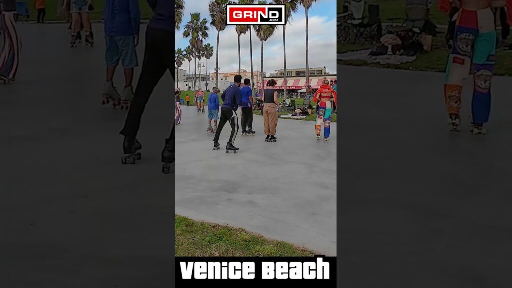 Omen by Disclosure AT VENICE BEACH ROLLER DISCO PLAZA Part 9 #venicebeach #rollerskating #grind