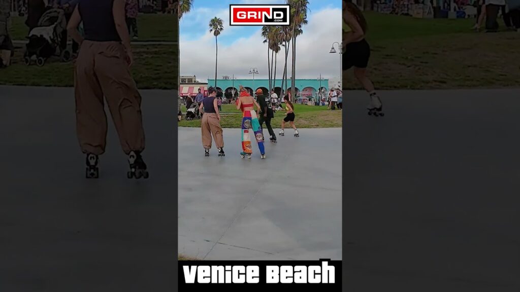 Omen by Disclosure AT VENICE BEACH ROLLER DISCO PLAZA Part 3 #venicebeach #rollerskating #grind