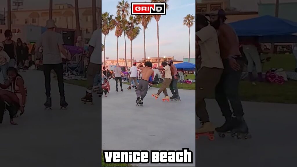 Aaliyah Rock the Boat Part 5 AT VENICE BEACH ROLLER DISCO PLAZA #venicebeach #rollerskating #grind