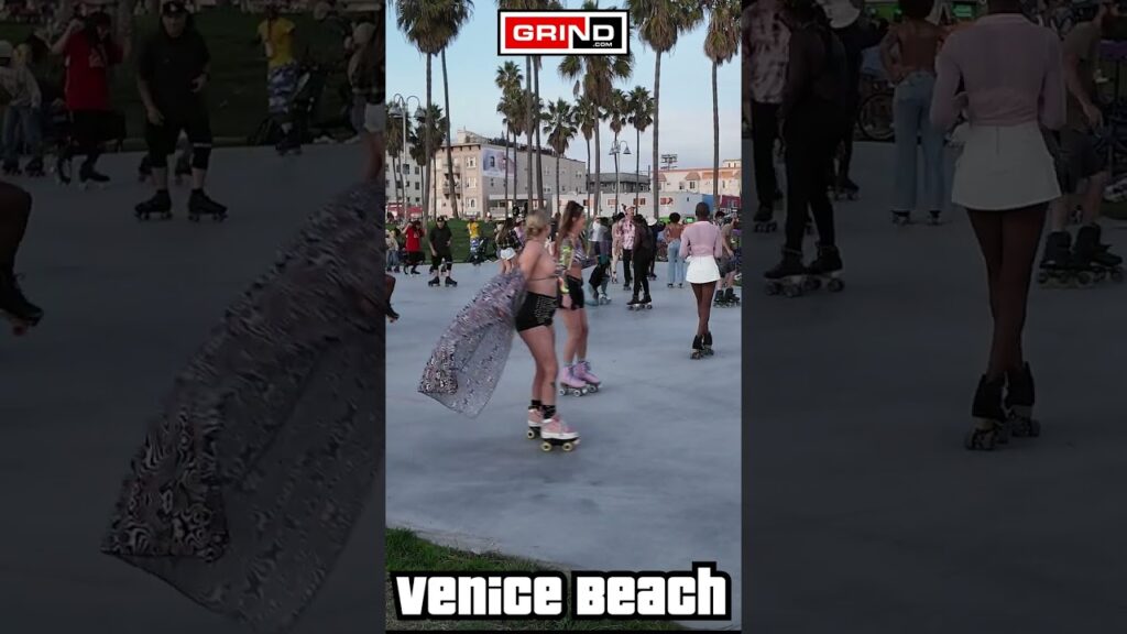 Nicki Minaj AT VENICE BEACH ROLLER DISCO PLAZA #venicebeach #rollerskating #grind