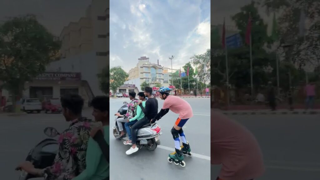 bike vs skater😱#publicreaction #trendingshorts #shortvideo #skater #viral #news #illegal #balurghat