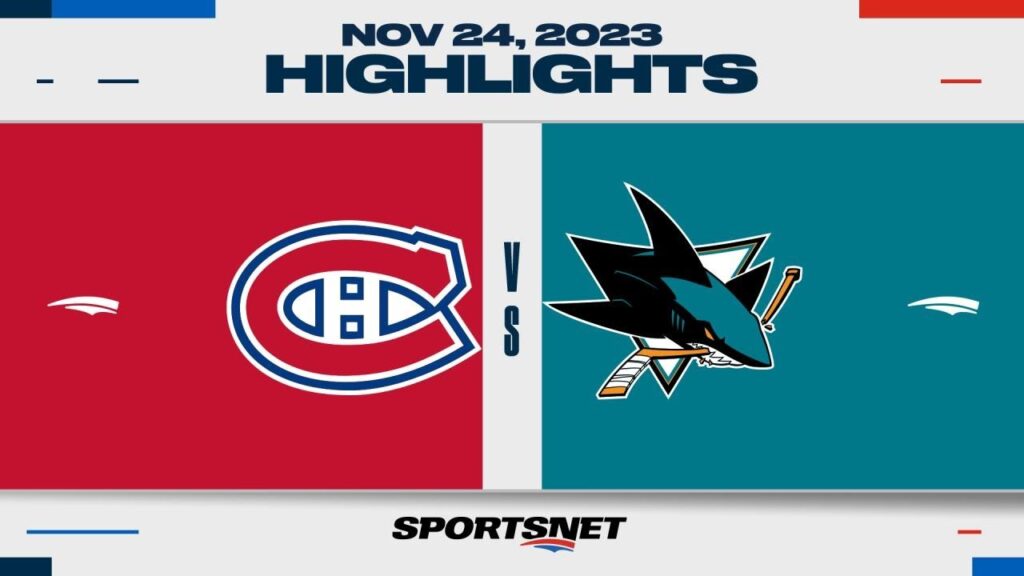 NHL Highlights | Canadiens vs. Sharks – November 24, 2023