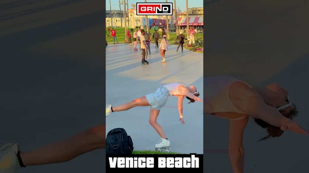 Bee Gees Too Much Heaven AT VENICE BEACH ROLLER DISCO PLAZA LIVE #rollerskating #grind