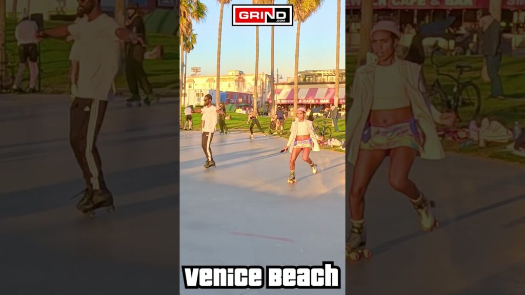 Pistol Grip Pump Part 8 AT VENICE BEACH ROLLER DISCO PLAZA LIVE #rollerskating #grind