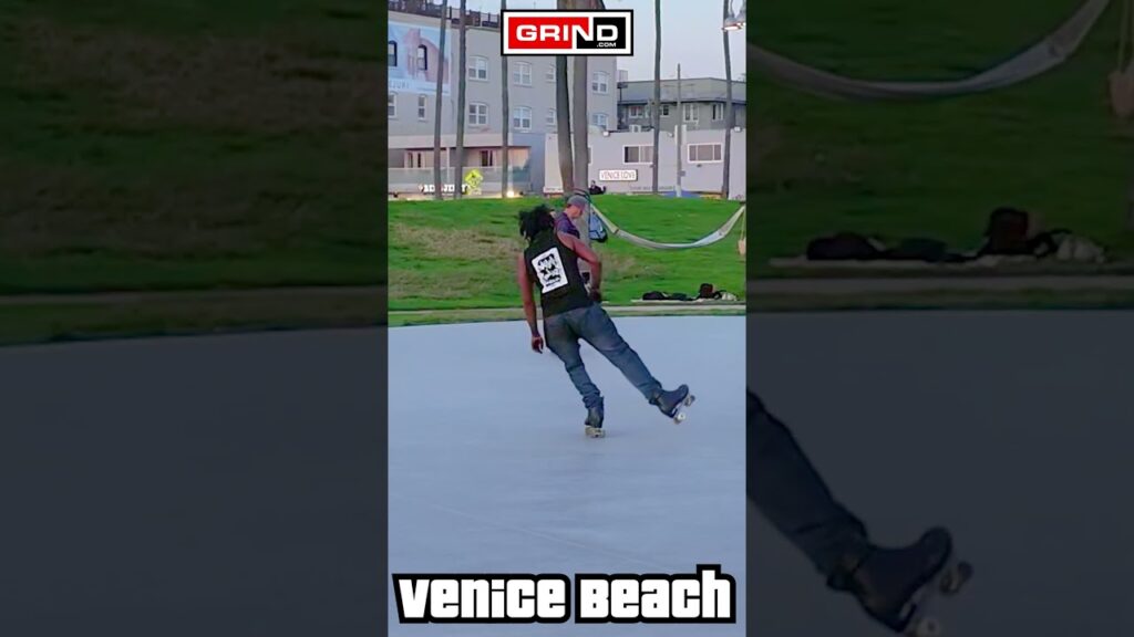 PT 2 Papa Was a Rollin’ Stone Temptations at VENICE BEACH ROLLER DISCO PLAZA  #grind  #rollerskating