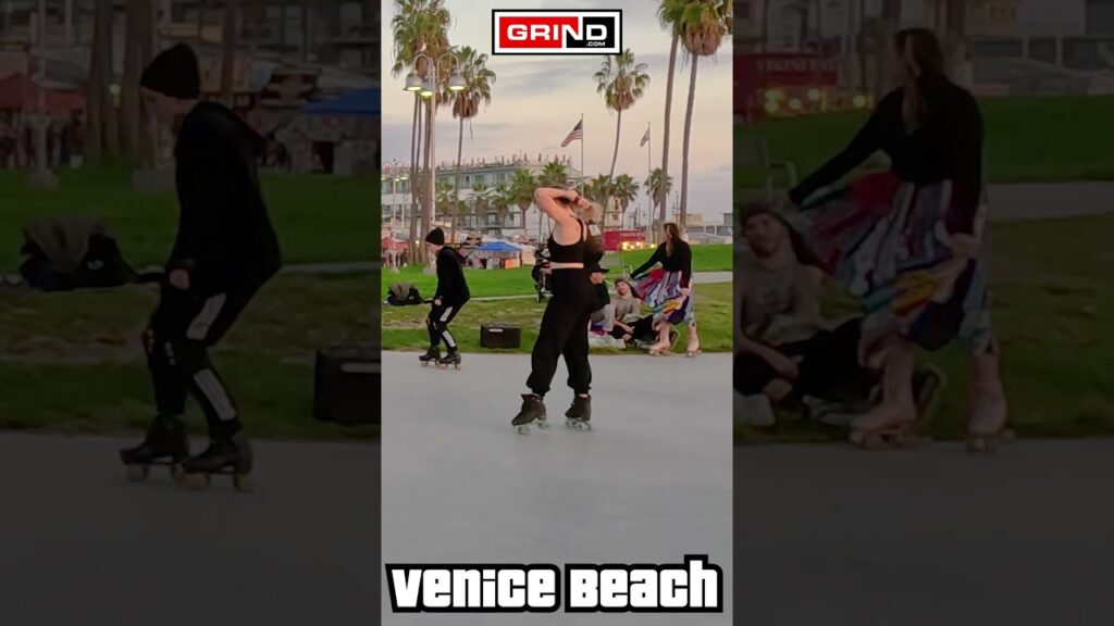 PT 3 She Bustin’ Out (On Funk) at VENICE BEACH ROLLER DISCO PLAZA #grind #rollerskating
