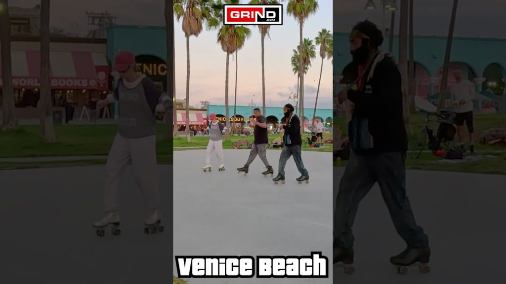 PT 6 East Coast Poplock – Ronnie Hudson at VENICE BEACH ROLLER DISCO PLAZA  #grind  #rollerskating