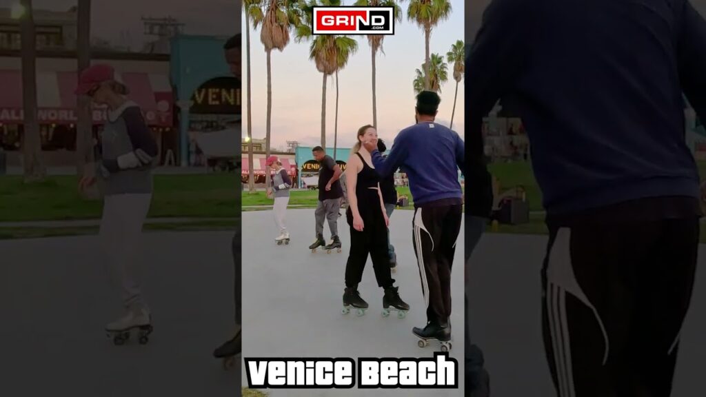 PT 5 East Coast Poplock – Ronnie Hudson at VENICE BEACH ROLLER DISCO PLAZA #grind #rollerskating