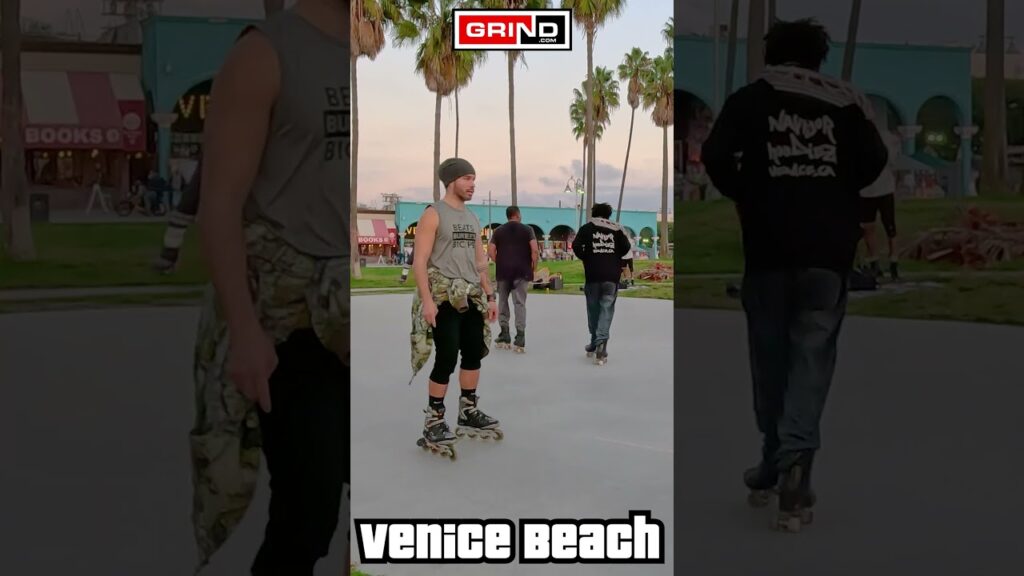 PT 7 East Coast Poplock – Ronnie Hudson at VENICE BEACH ROLLER DISCO PLAZA #grind #rollerskating