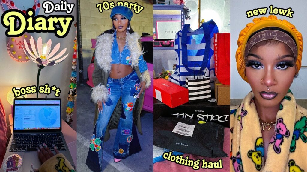 DAILY DIARY: BOSS GIRL STUFF + $600 CLOTHING HAUL + 70s THEMED BDAY PARTY + NEW MAKEUP LOOK