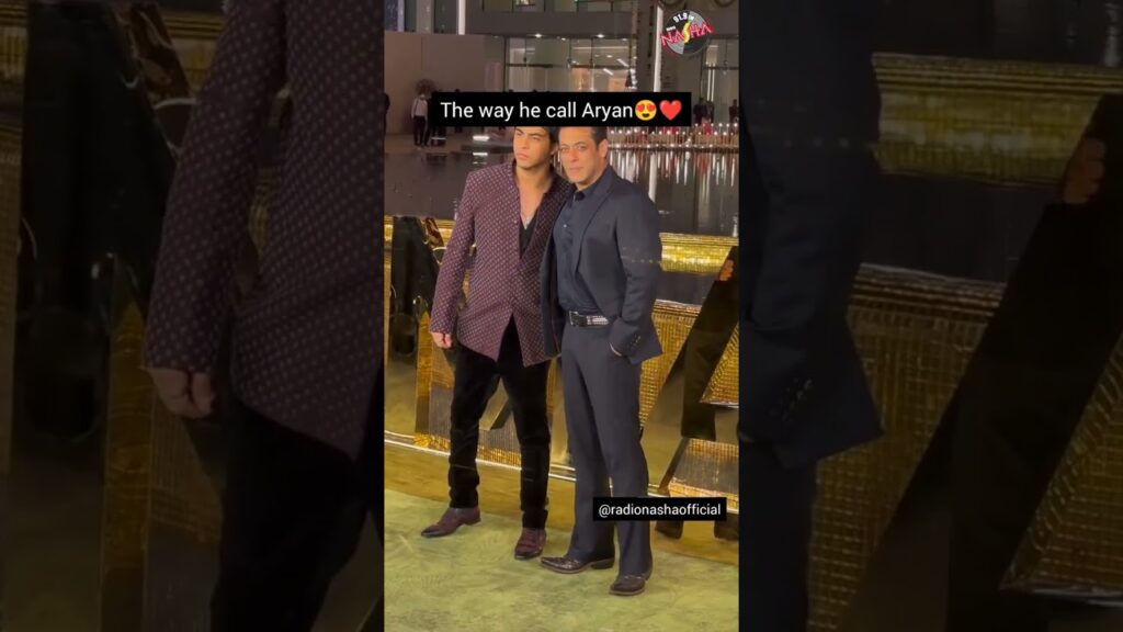 The Way he call Aryan😍#salmankhan #aryankhan #radionasha