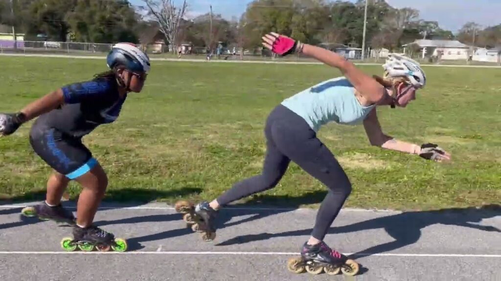 Outdoor Roller Skating with Stardust Inline Racing Team on Outdoor Race Track