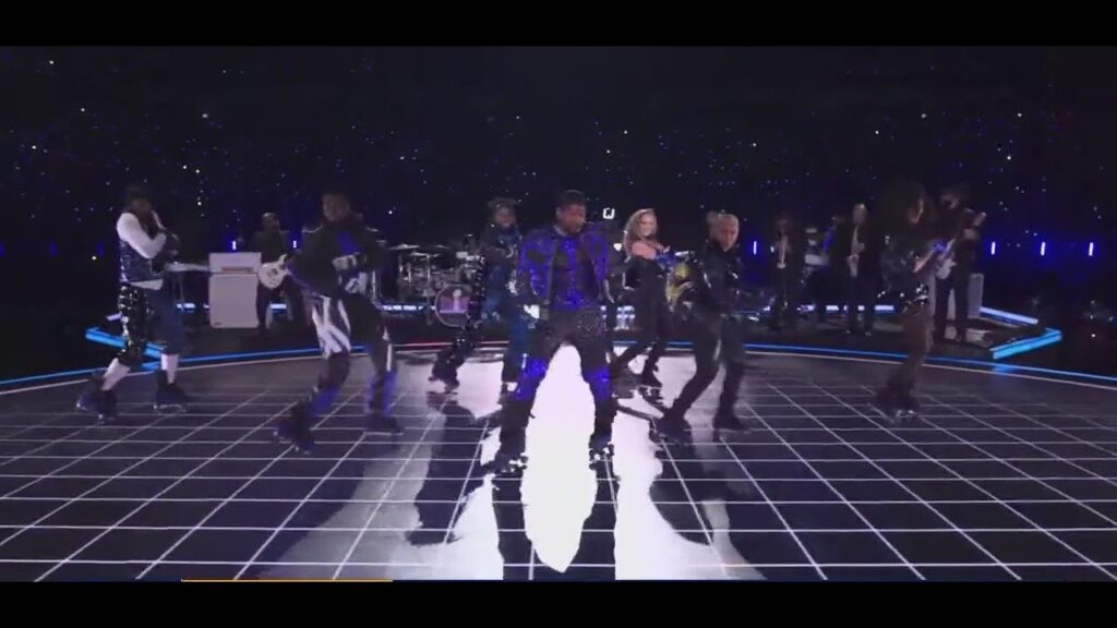Super Bowl halftime show lights up with Usher’s roller-skating extravaganza