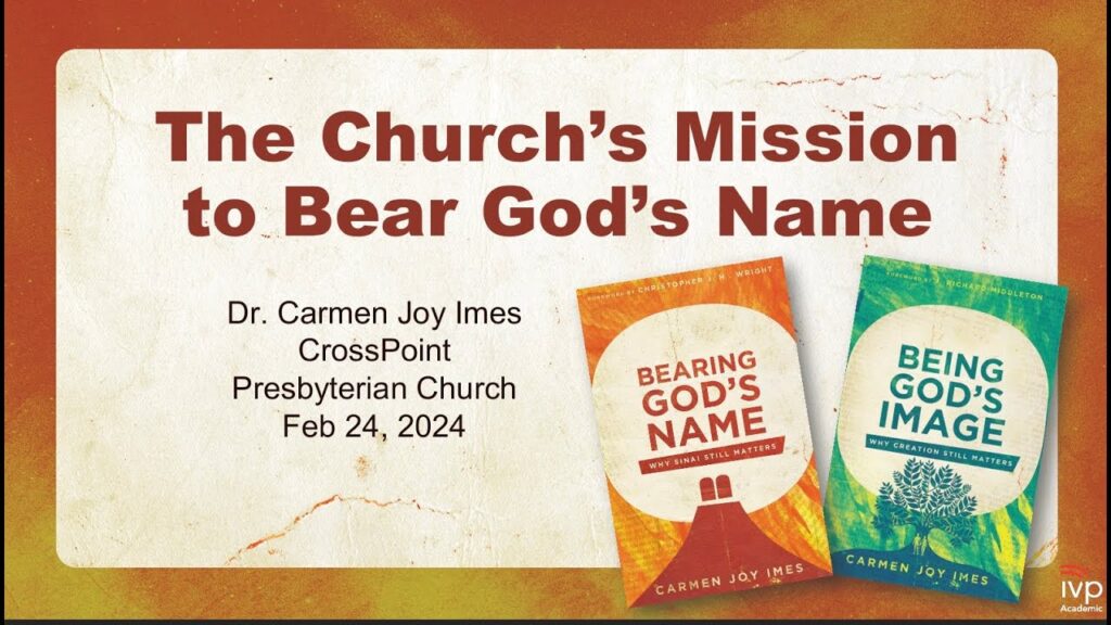 In Their Own Words: Dr. Carmen Imes on ‘Bearing God’s Name: Why Sinai Still Matters (Episode 1)