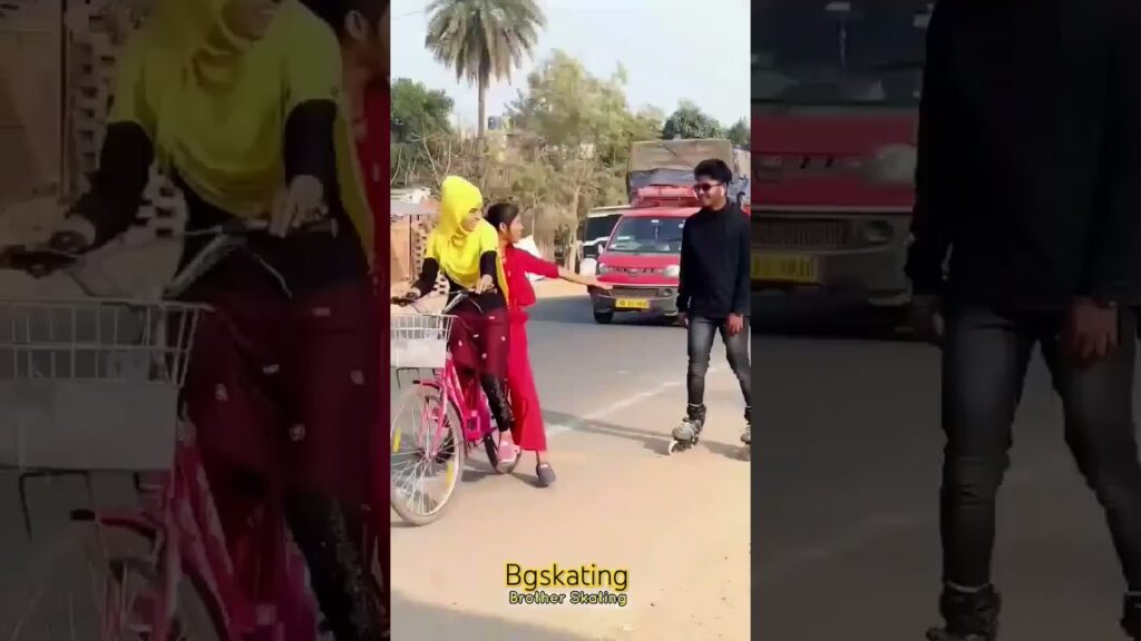 wait_😱 girls_reaction 🥺#shortskating #viralskating #brotherskating