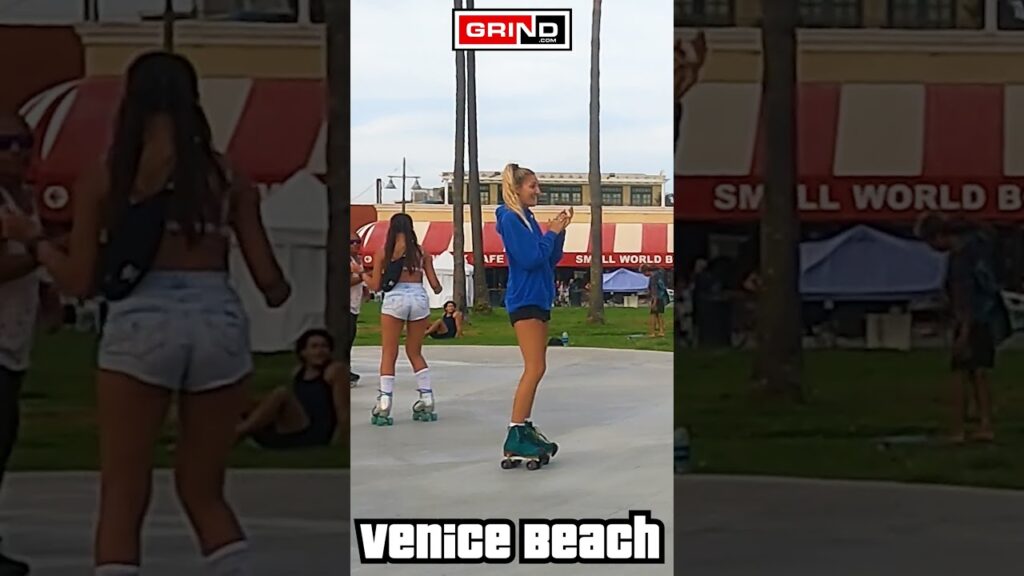 Night Fever by Bee Gees PT 2 AT VENICE BEACH ROLLER DISCO PLAZA LIVE #rollerskating #grind #disco