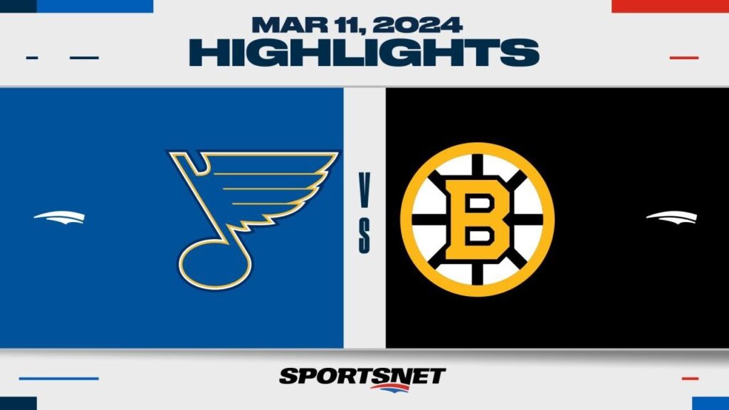 NHL Highlights | Blues vs. Bruins – March 11, 2024