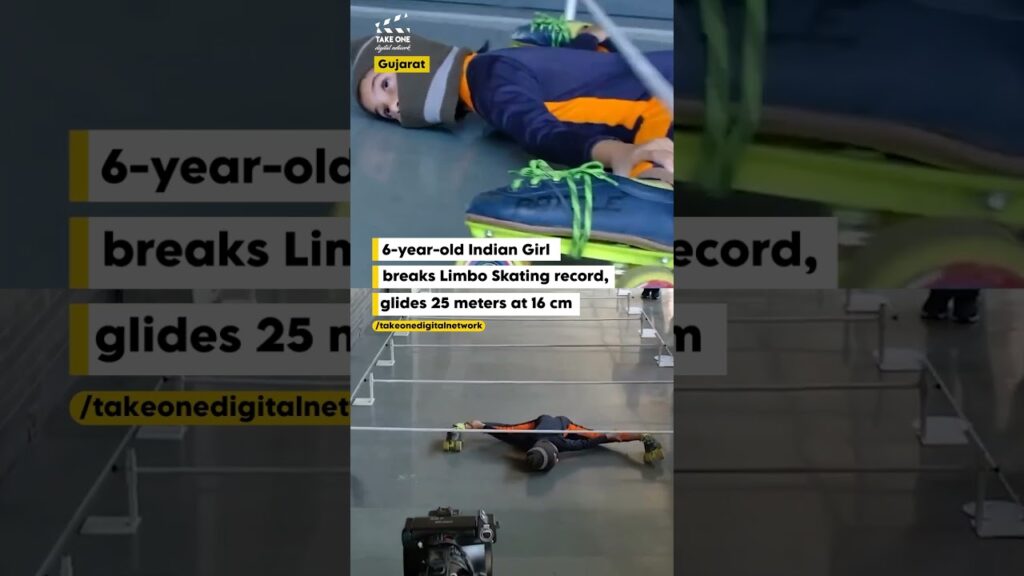 6-Year-Old Indian Girl Breaks Limbo Skating Record, Glides 25 Meters At 16 cm
