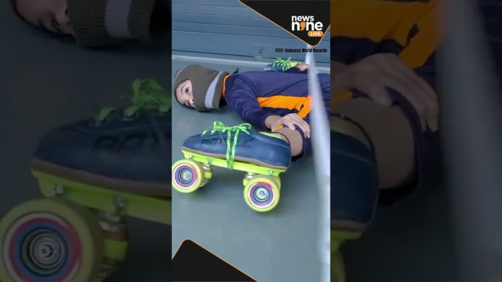 Indian Athlete Takshvi Vaghani Sets New World Record in Limbo Skating: 16 cm Over 25 Metres | News9