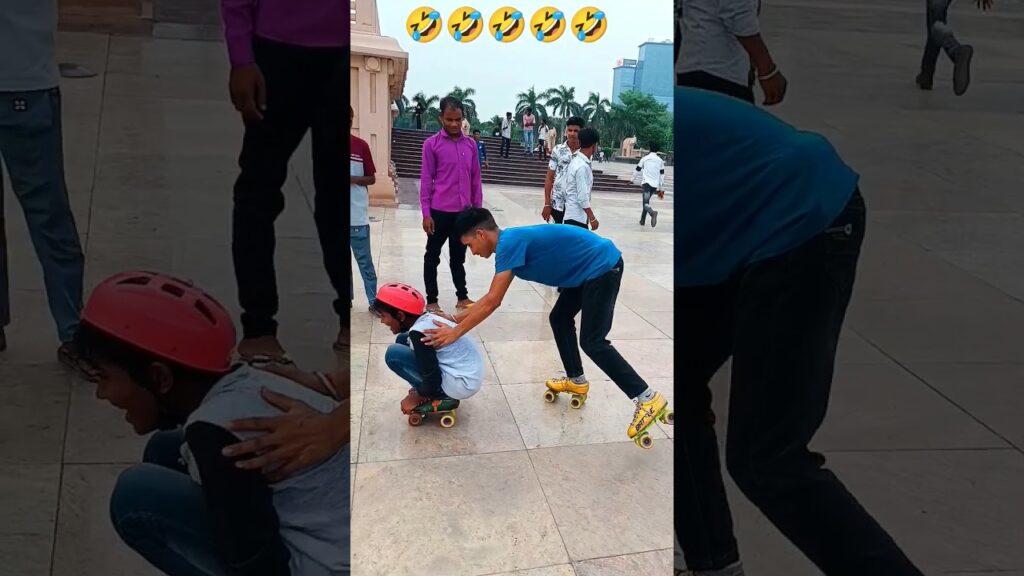 Iski bhen ki maje maje 🤣#skating #trending #publicreaction #girlreaction #shorts