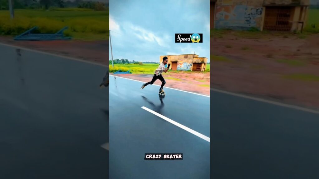 Barish🌧️🌩️☔ |  Barish main Skating⛈️☔ | #shorts  #barish #skating #trending #speedskating #road
