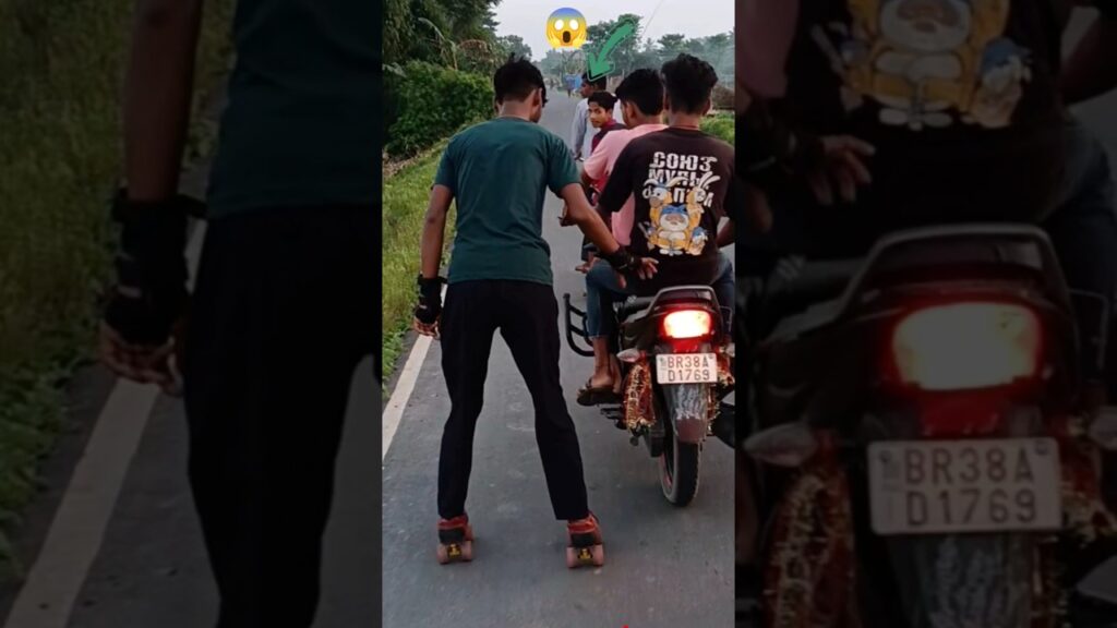 Baby roller 🛼 reaction😱👈🛣️#trending #viralvideo #youtubeshorts #skating #shorts #explore #foryou