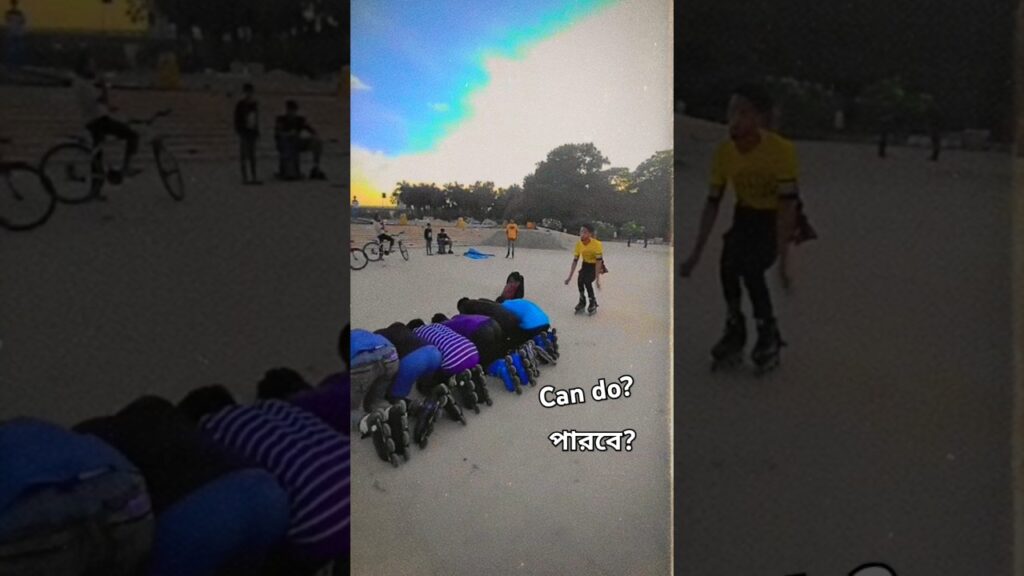 👀😱All skater in one frame of Bangladesh ❤️| they can do jump?😱😱 crazy skating stunt #skating #stunt