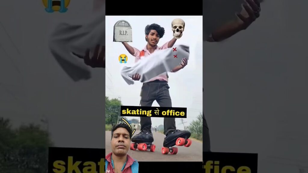 अगर चलती🛼Skating Office🏤 हो! #shorts #comedy #skating