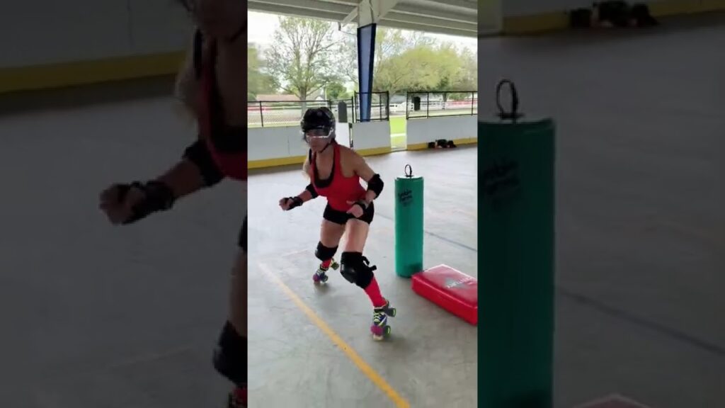 More Roller Derby Juke Drills. #shorts #rollerderby #rollerskating #skate #skating #drills #fintess