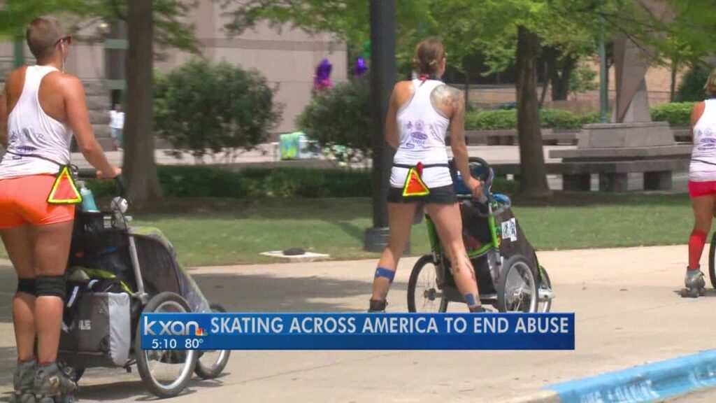 Group skating across America to end abuse