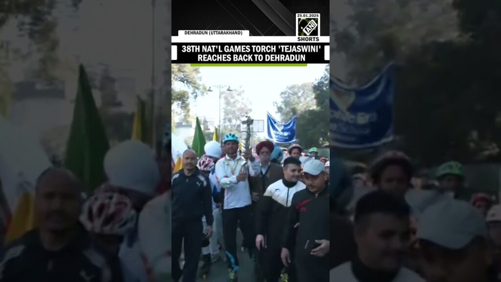 38th Nat’l Games Torch ‘Tejaswini’ reaches back to Dehradun; Sports enthusiasts participate in rally