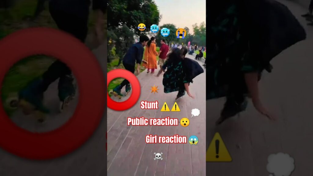 skating stunt, don’t try it without any training #publicreaction #girlreaction #stunt #girlskating
