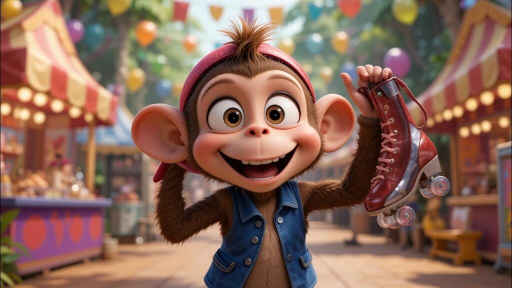 MONKEY on ROLLER SKATES vs TRAIN Who Wins?