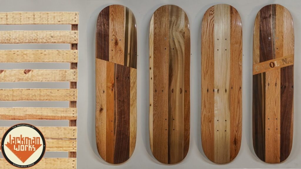 Skateboards made out of Pallet Wood