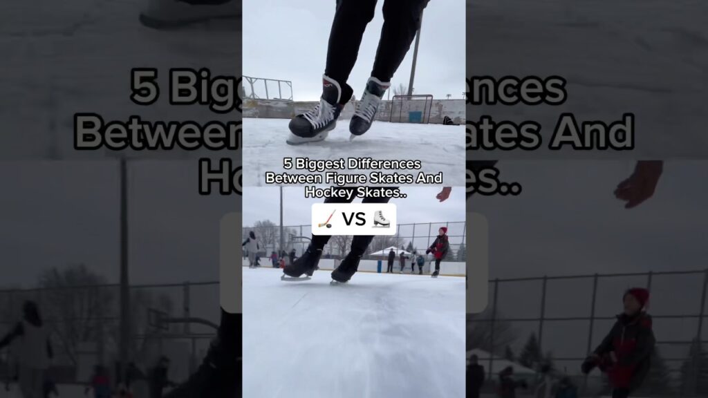 Figure Skates VS Hockey Skates π₯π₯Ά #iceskating #holidays #shorts