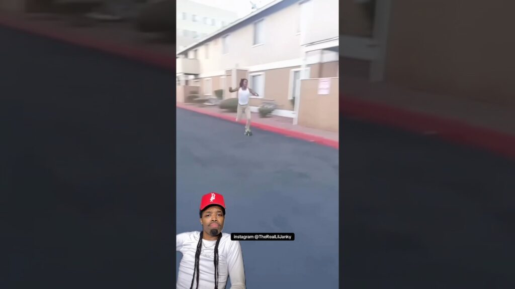 Ain’t no way this boy was roller skating outside like this :